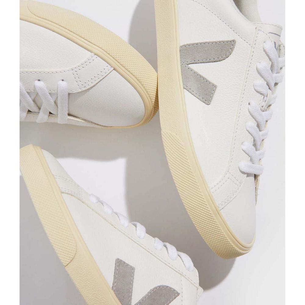 White/Grey Women's Veja ESPLAR CHROMEFREE Sneakers | AU 611MQZ